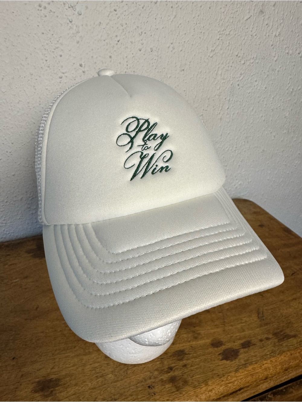 CLSC White "Play to Win" Embroidered Trucker Cap by Classic NWOT